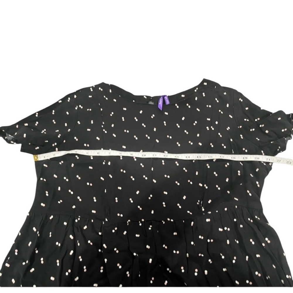 Seraphine Black Mini Babydoll Maternity Nursing Dress with Dot Pattern Size 12 - Picture 11 of 12